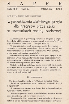 Przegląd Wojskowo-Techniczny. R. 6, 1932, t. 11, z. 6
