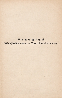 Przegląd Wojskowo-Techniczny. R. 9, 1935, t. 17, spis rzeczy
