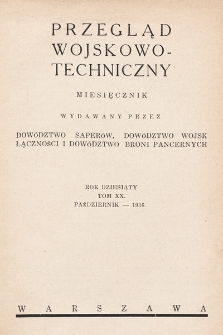 Przegląd Wojskowo-Techniczny. R. 10, 1936, t. 20, z. 4