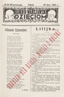 Kurjer Warszawski Dzieciom : dodatek dla dzieci „Wieści z Polski”. 1930, nr 8