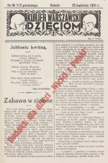 Kurjer Warszawski Dzieciom : dodatek dla dzieci „Wieści z Polski”. 1931, nr 5