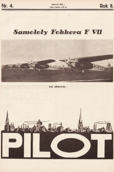 Pilot : organ Klubu Pilotów Województwa Śląskiego. 1929, nr 4