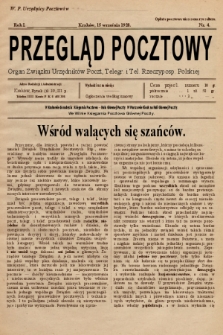 Przegląd Pocztowy : organ Związku Urzędników Poczt, Telegr. i Tel. Rzeczypospolitej Polskiej. 1928, nr 4