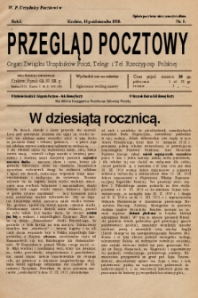 Przegląd Pocztowy : organ Związku Urzędników Poczt, Telegr. i Tel. Rzeczypospolitej Polskiej. 1928, nr 5