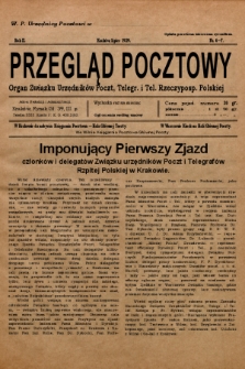 Przegląd Pocztowy : organ Związku Urzędników Poczt, Telegr. i Tel. Rzeczypospolitej Polskiej. 1929, nr 6-7