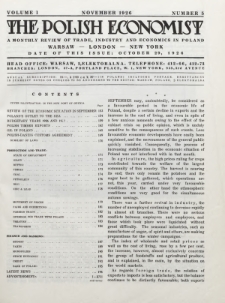 The Polish Economist : a monthly review of trade, industry and economics in Poland. 1926, nr 5