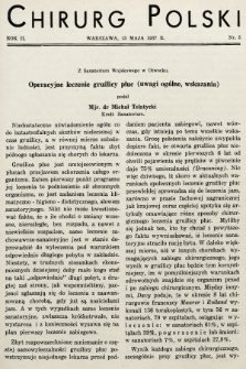 Chirurg Polski : czasopismo poświęcone chirurgji klinicznej i technice operacyjnej. 1937, nr 5