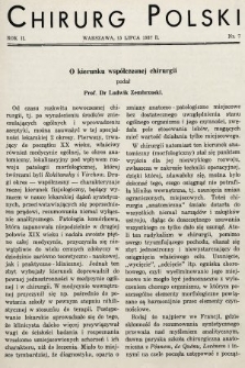 Chirurg Polski : czasopismo poświęcone chirurgji klinicznej i technice operacyjnej. 1937, nr 7
