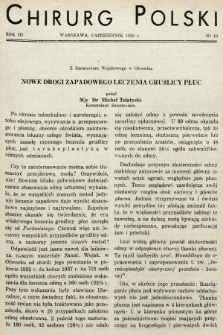 Chirurg Polski : czasopismo poświęcone chirurgji klinicznej i technice operacyjnej. 1938, nr 10