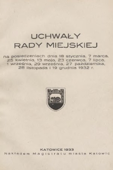 Wiadomości Administracyjne Miasta Katowic. 1933, z. 3 i 4