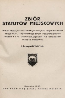 Wiadomości Administracyjne Miasta Katowic. 1933, z. 5 i 6