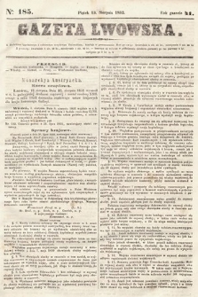 Gazeta Lwowska. 1852, nr 185