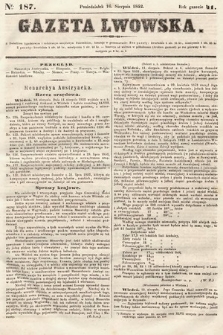 Gazeta Lwowska. 1852, nr 187