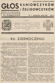 Głos Kaniowczyków i Żeligowczyków : organ Związku Kaniowczyków i Żeligowczyków. 1934, nr 7
