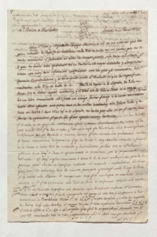 Brief von Felipe Bauzá an Alexander von Humboldt