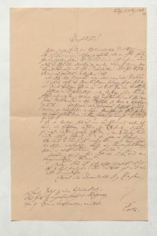 Brief von Johann Friedrich von Cotta von Cottendorf an Alexander von Humboldt