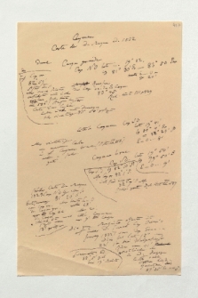 Notizen zur Geographie und Kartographie (Incipit der Unterlage)