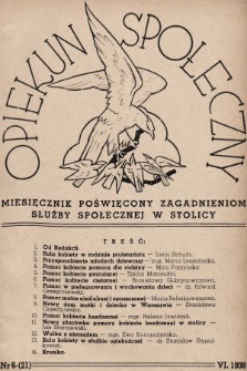 Opiekun Społeczny : miesięcznik poświęcony zagadnieniom służby społecznej w stolicy. 1938, nr 6