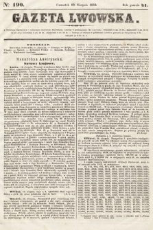 Gazeta Lwowska. 1852, nr 190