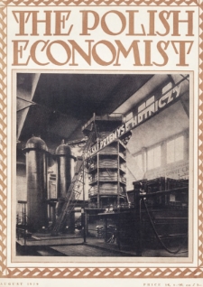 The Polish Economist : a monthly review of trade, industry and economics in Poland. 1929, nr 8