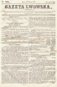 Gazeta Lwowska. 1852, nr 192