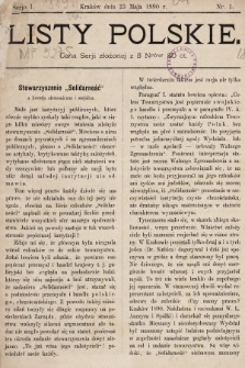 Listy Polskie. 1890, nr 1