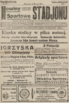 Nowiny Sportowe Stadjonu. 1924, nr 15