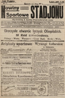 Nowiny Sportowe Stadjonu. 1924, nr 21