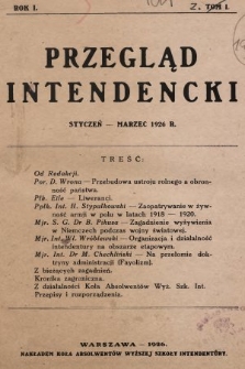 Przegląd Intendencki. 1926, nr 1