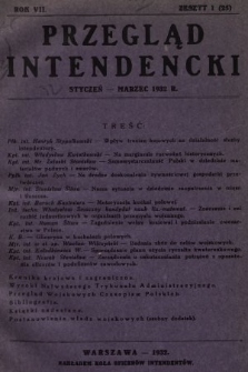 Przegląd Intendencki : kwartalnik wydawany staraniem Koła Oficerów Intendentów. 1932, nr 1