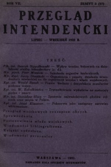 Przegląd Intendencki : kwartalnik wydawany staraniem Koła Oficerów Intendentów. 1932, nr 3