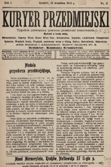 Kuryer Przedmiejski : tygodnik poświęcony sprawom przedmieść krakowskich. 1908, nr 2
