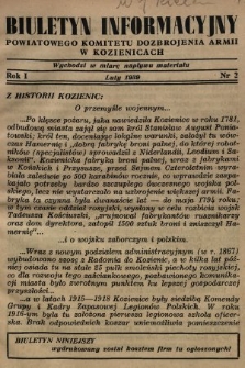 Biuletyn Informacyjny Powiatowego Komitetu Dozbrojenia Armii w Kozienicach. 1939, nr 2