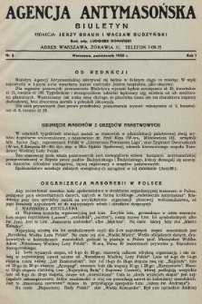 Agencja Antymasońska : biuletyn. 1938, nr 3