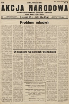 Akcja Narodowa : dwutygodnik polityczny, społeczny i kulturalny. 1934, nr 8