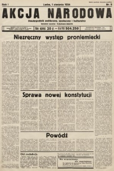 Akcja Narodowa : dwutygodnik polityczny, społeczny i kulturalny. 1934, nr 9