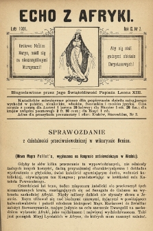 Echo z Afryki : katolickie miesięczne pismo dla popierania dzieła misyjnego. 1901, nr 2