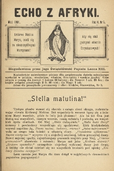 Echo z Afryki : katolickie miesięczne pismo dla popierania dzieła misyjnego. 1901, nr 5