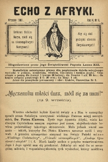Echo z Afryki : katolickie miesięczne pismo dla popierania dzieła misyjnego. 1901, nr 9