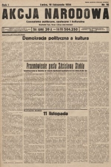 Akcja Narodowa : czasopismo polityczne, społeczne i kulturalne. 1934, nr 16