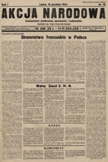 Akcja Narodowa : czasopismo polityczne, społeczne i kulturalne. 1934, nr 19