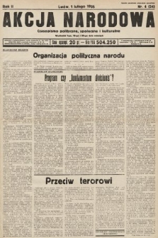 Akcja Narodowa : czasopismo polityczne, społeczne i kulturalne. 1935, nr 4