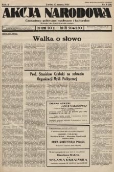 Akcja Narodowa : czasopismo polityczne, społeczne i kulturalne. 1935, nr 8