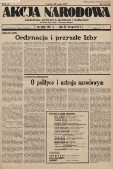 Akcja Narodowa : czasopismo polityczne, społeczne i kulturalne. 1935, nr 14