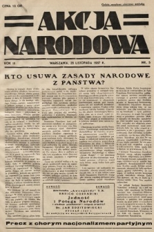 Akcja Narodowa. 1937, nr 5