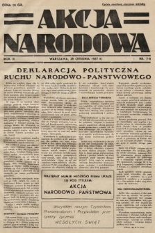 Akcja Narodowa. 1937, nr 7