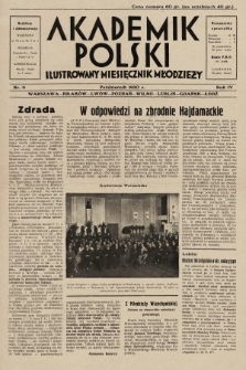 Akademik Polski : ilustrowany miesięcznik młodzieży. 1930, nr 9