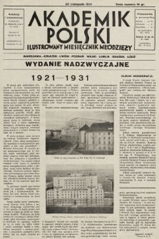 Akademik Polski : ilustrowany miesięcznik młodzieży. 1930/1931, nr 10 (wydanie nadzwyczajne)