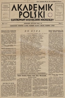 Akademik Polski : ilustrowany miesięcznik młodzieży. R. 5, 1930, nr 11/1