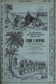 Echo z Afryki : katolickie miesięczne pismo dla popierania dzieła misyjnego. 1903, nr 7